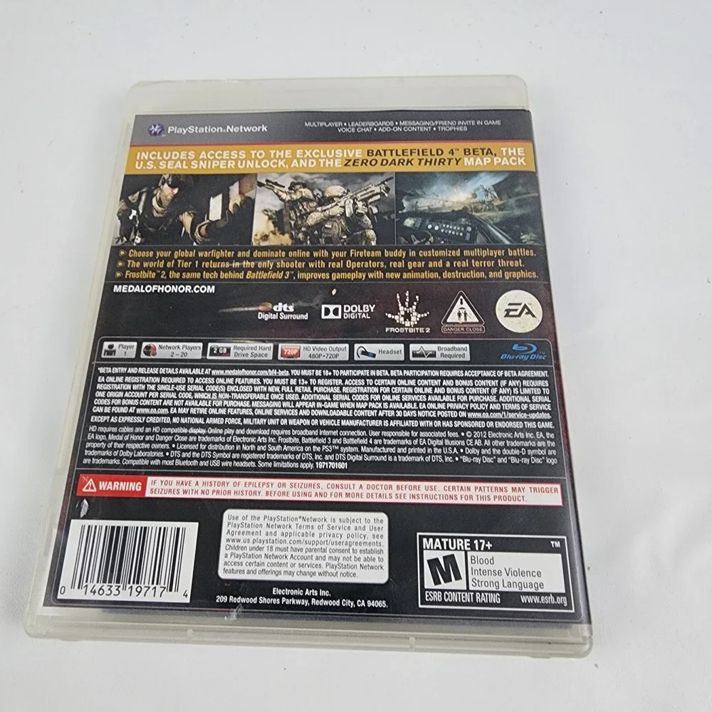 Medal of Honor: Warfighter -- Limited Edition (Sony PlayStation 3, 2012)